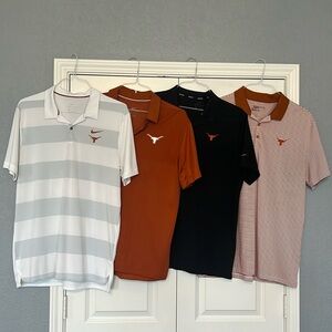 Bundle - 4 Men’s University of Texas Longhorns Nike golf polos